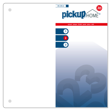 Pickup 3D Home plaat witacrylaat 3 mm 20 x 20 cm