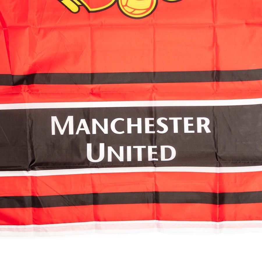 Manchester United Drapeau Wordmark - Rouge