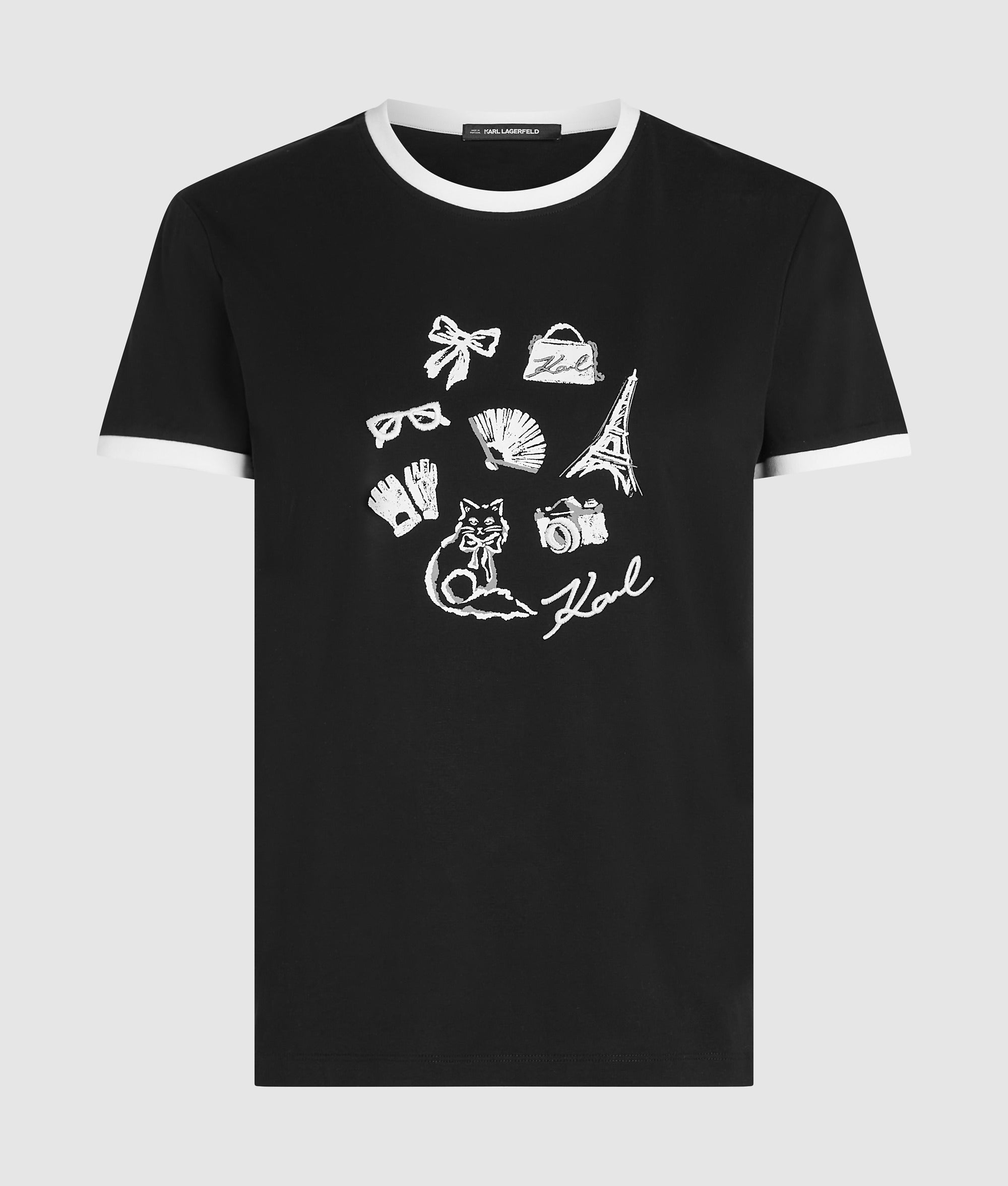 Karl T-shirt met bedels