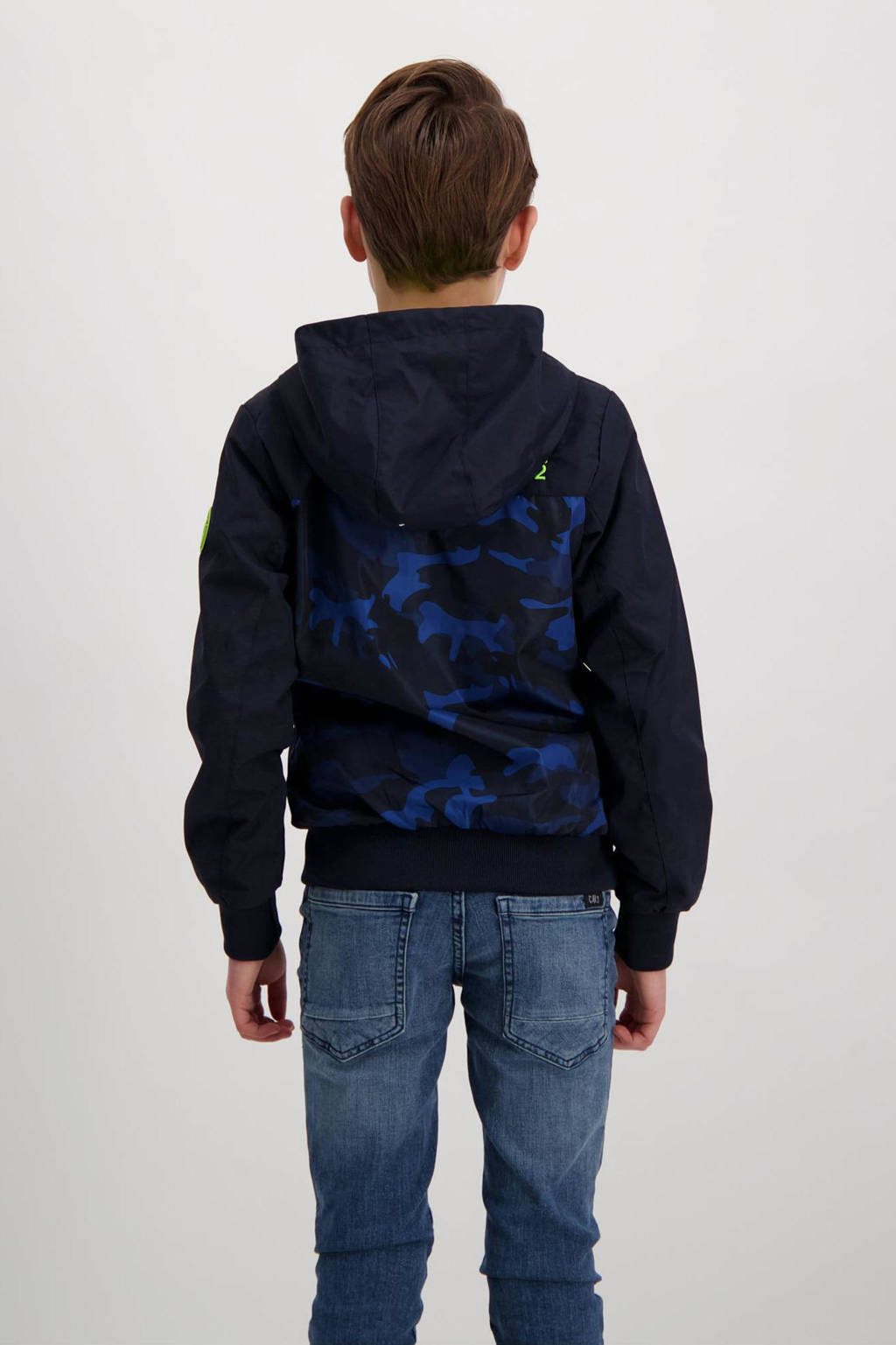 Cars zomerjas DULLHAM met camouflageprint donkerblauw/blauw