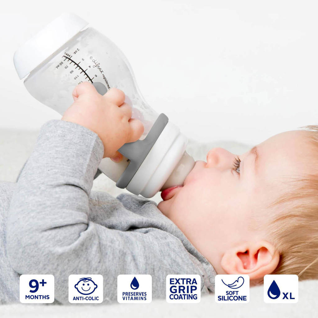 Zeer Ongeschikt voor baby’s !Papfles - 310 ml - Anti Koliek - 9+ Maanden - Brede Speen opening