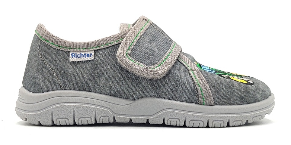 Richter Hausschuh »Mailo«  Klettschuh, Kindergarten Schuh mit Traktor-Motiv