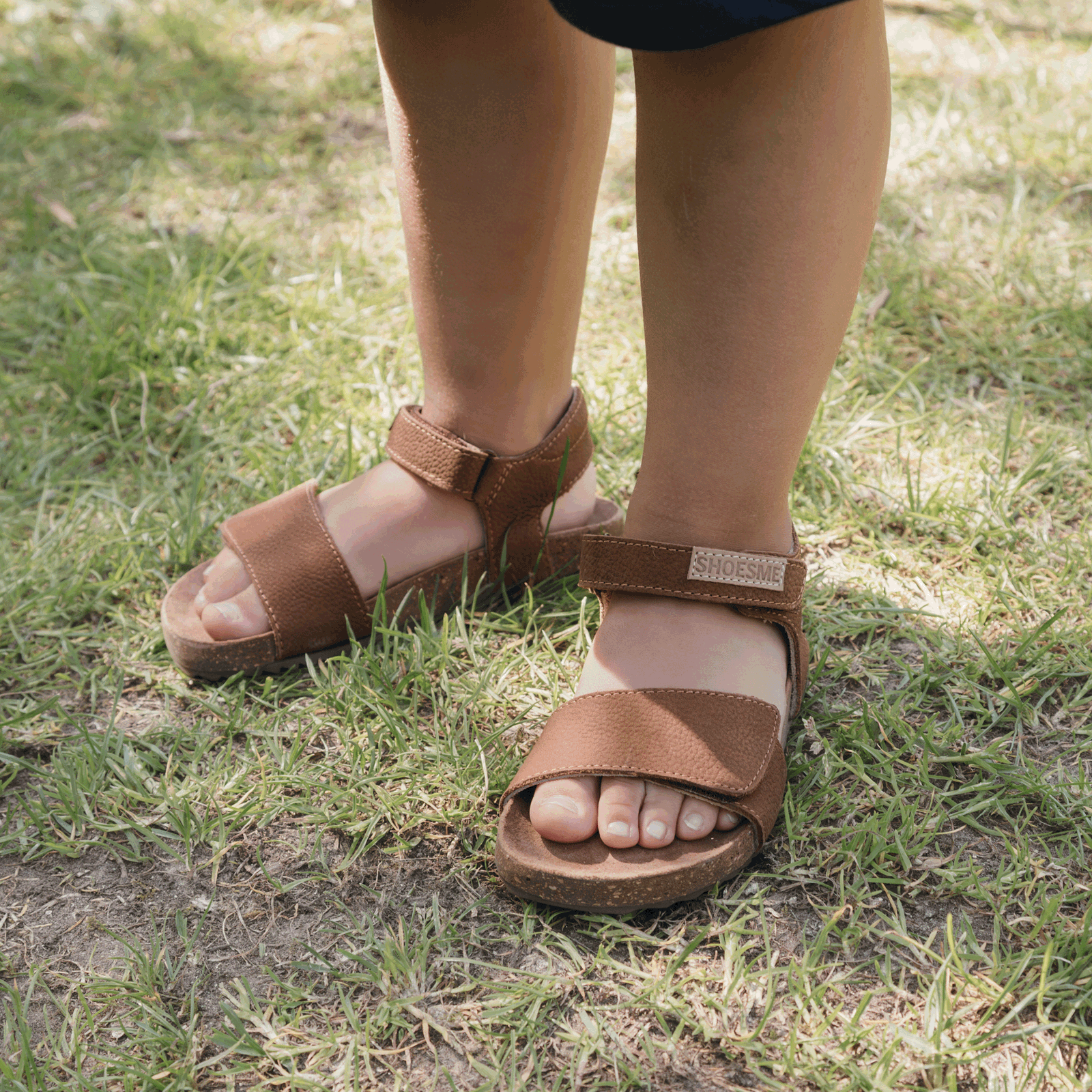 Shoesme bruine sandaal met brede band Leer | Uni schoenen