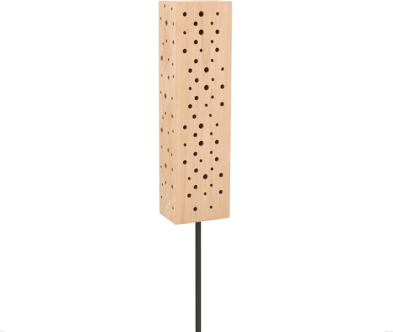 Intratuin - Insectenhotel - 190 cm - Met Prikstok - Natuurlijk Hardhout