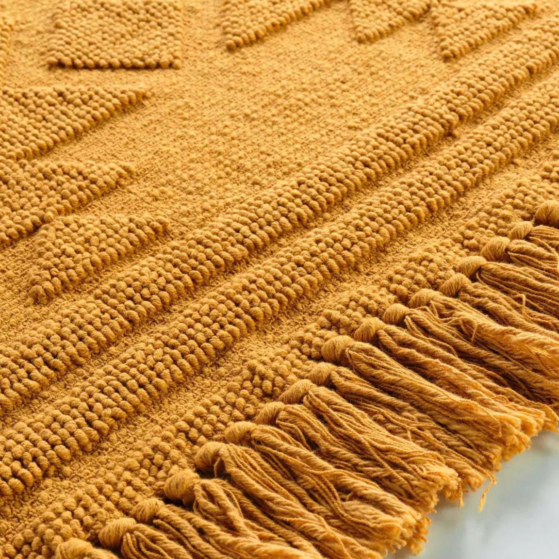 Tapis de salon coton (60 x 90 cm) Cilaos Jaune safran