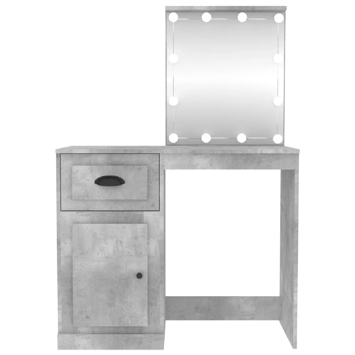 Helloshop26 Coiffeuse design avec led - Gris