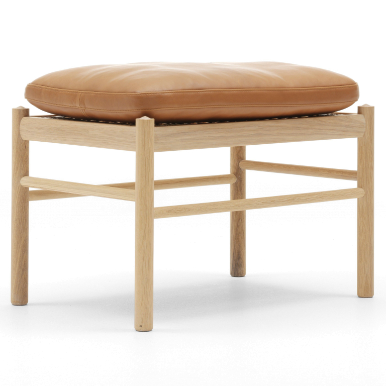 Carl Hansen & Son OW149F Colonial voetenbank gezeept eiken Thor 307 leer