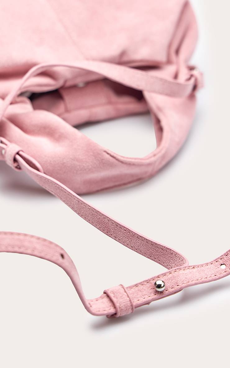 Rose Bébé Mini Sac À Main Slouchy En Synthétique