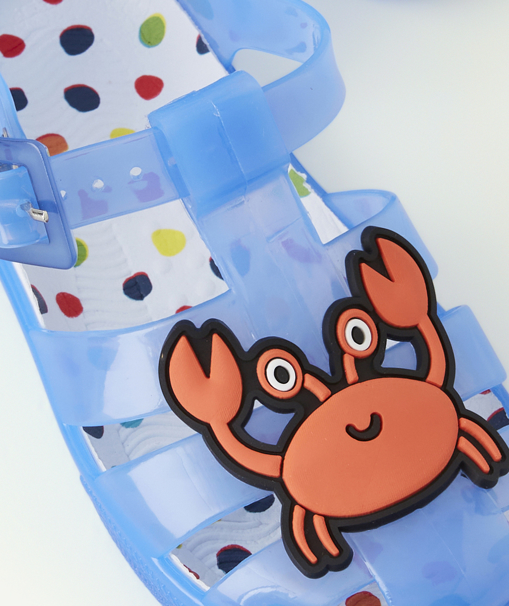 COLORS OF CALIFORNIASANDALES EN CAOUTCHOUC BLEUES AVEC PATCH CRABE