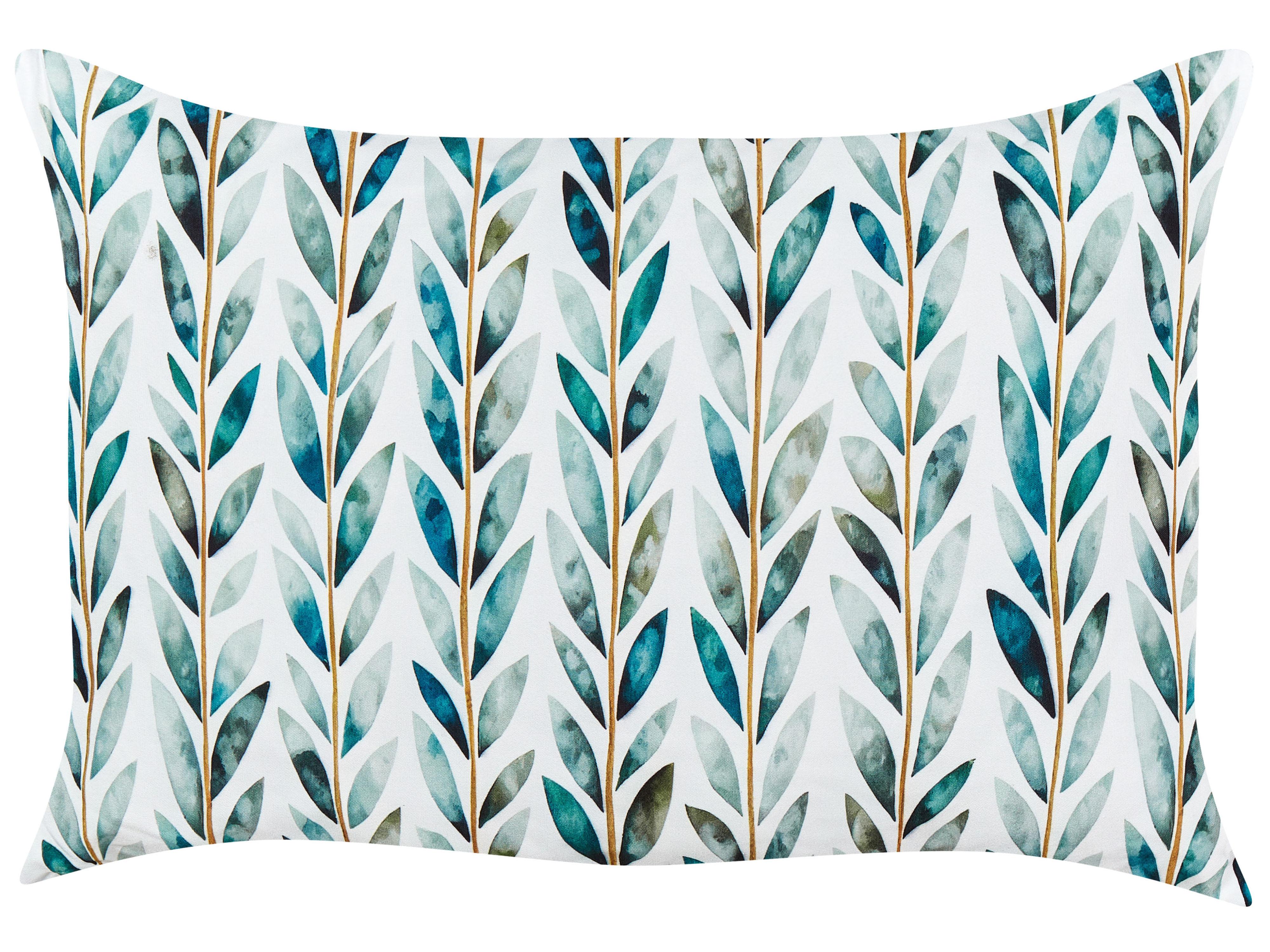 Set van 2 tuinkussens LOANO bladpatroon 40 x 60 cm Groen