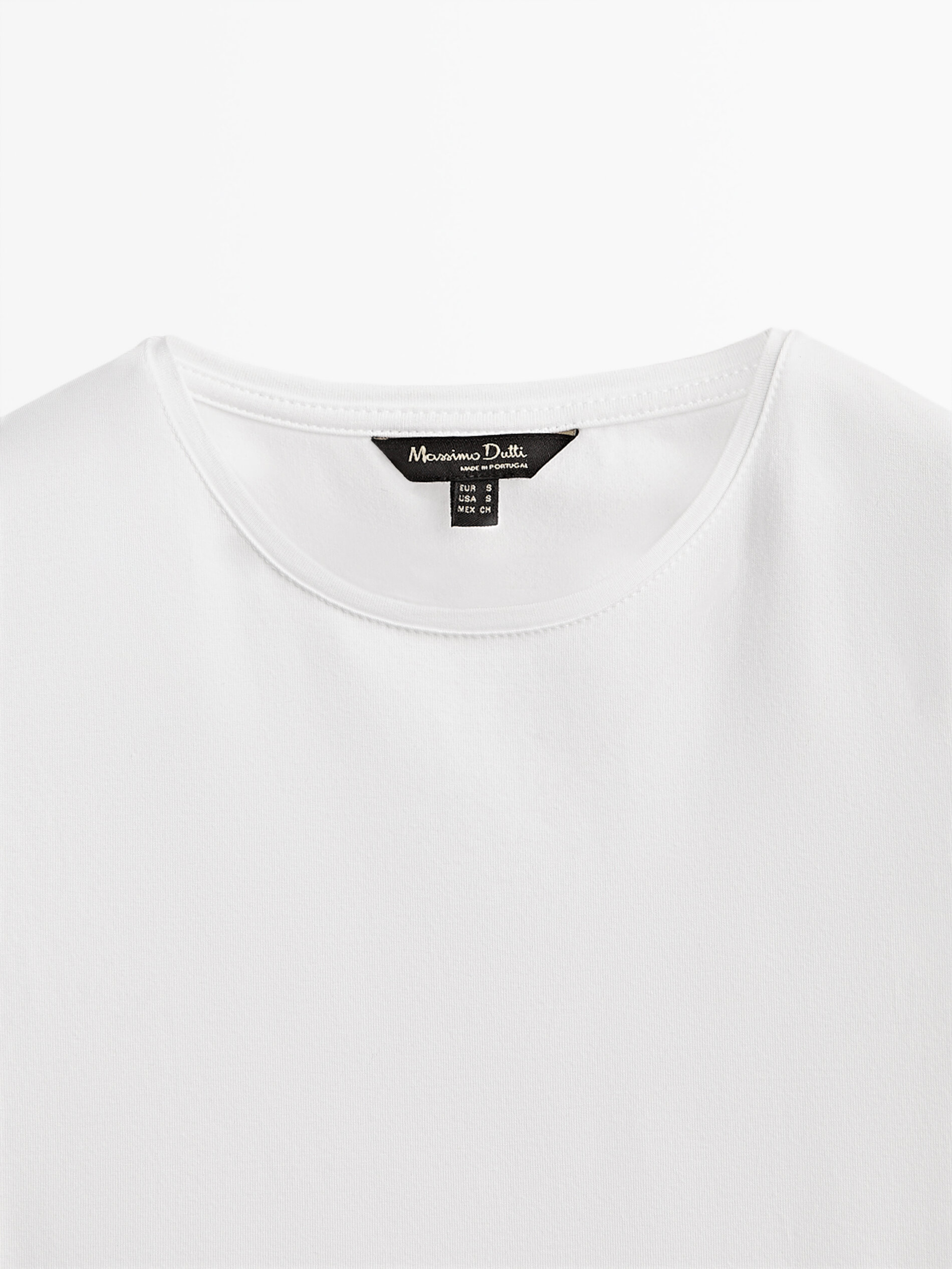 Camisa básica de algodão - BRANCA