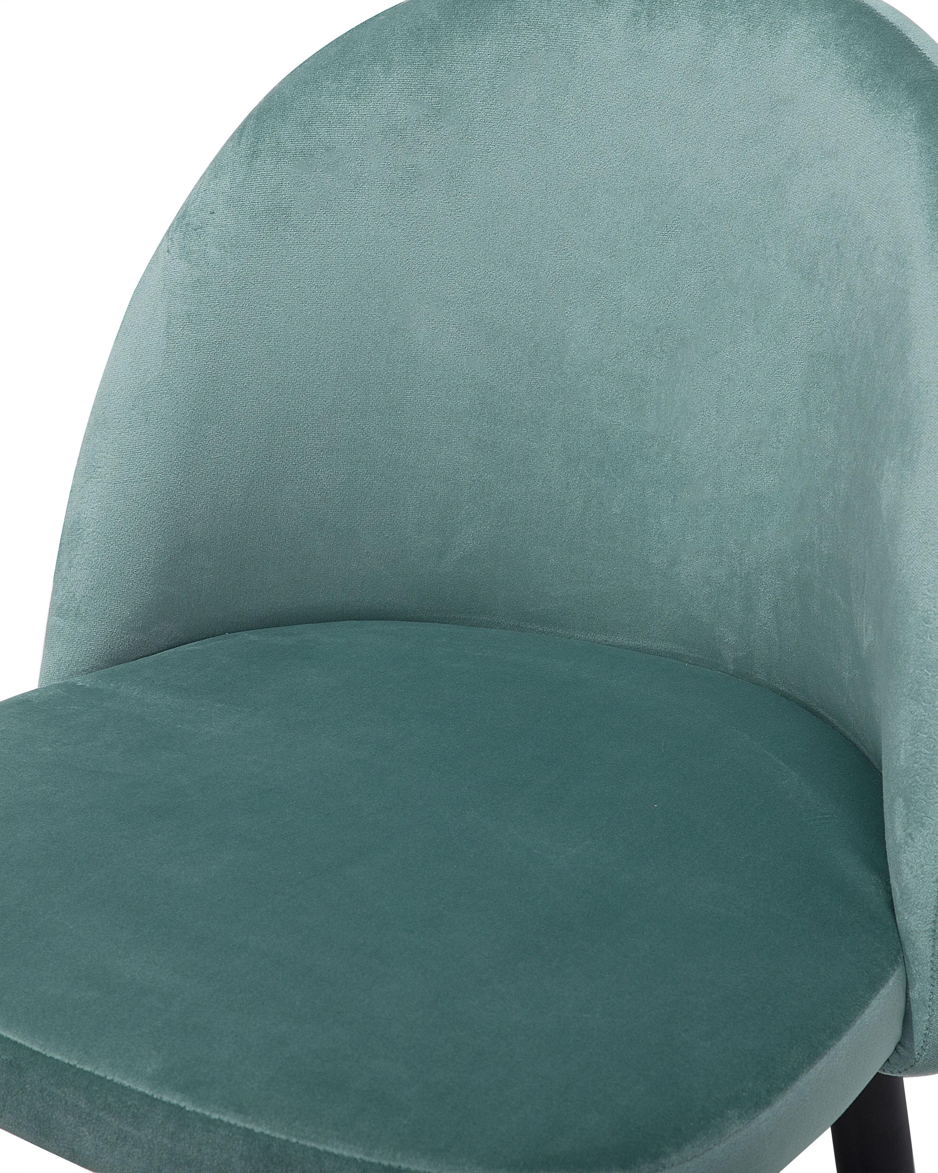 Set van 2 eetkamerstoelen VISALIA Fluweel Mintgroen