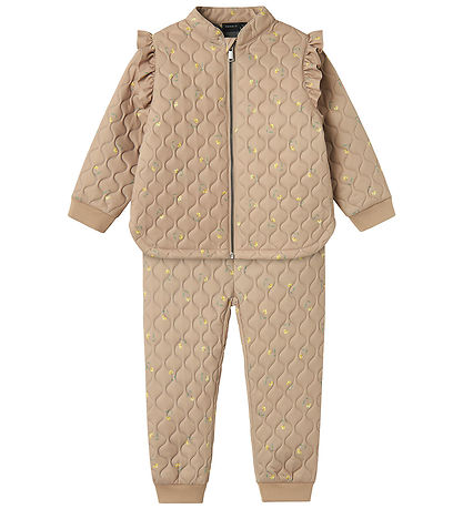 Name It Thermokleidung - NmfMond - Quilt - Light Taupe/Flower
