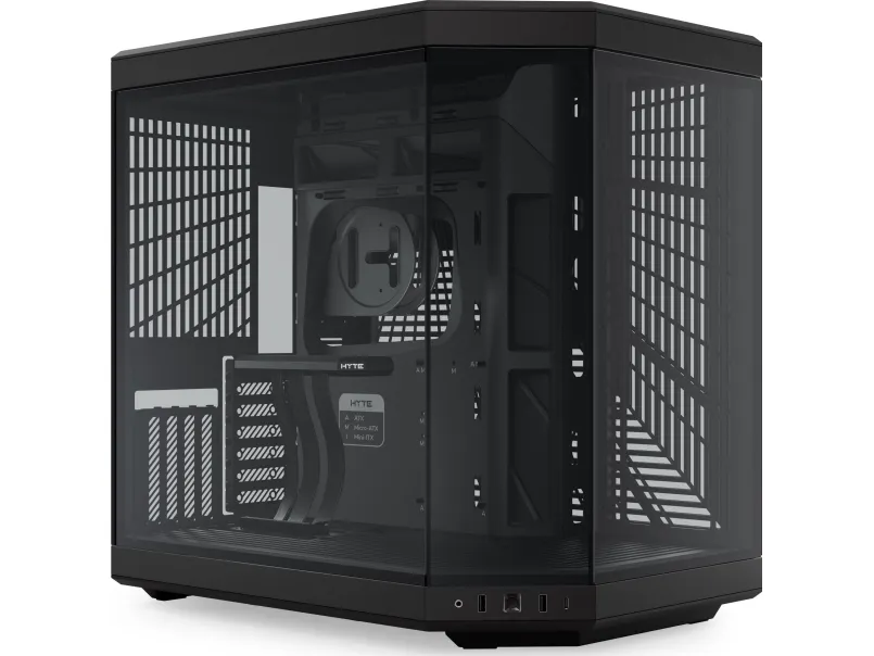 HYTE Y70 - Mid tower - sidepanel med vindue - ingen strømforsyning - USB/Lyd
