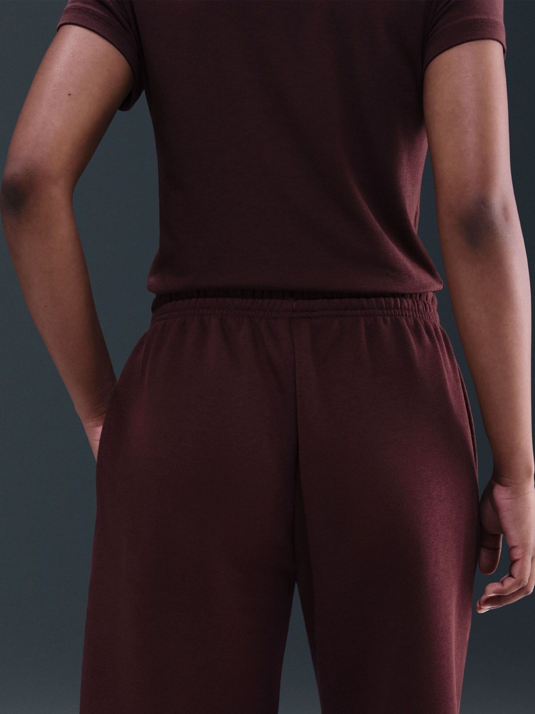 Rood - Nike oversized Phoenix joggingbroek van fleece met hoge taille