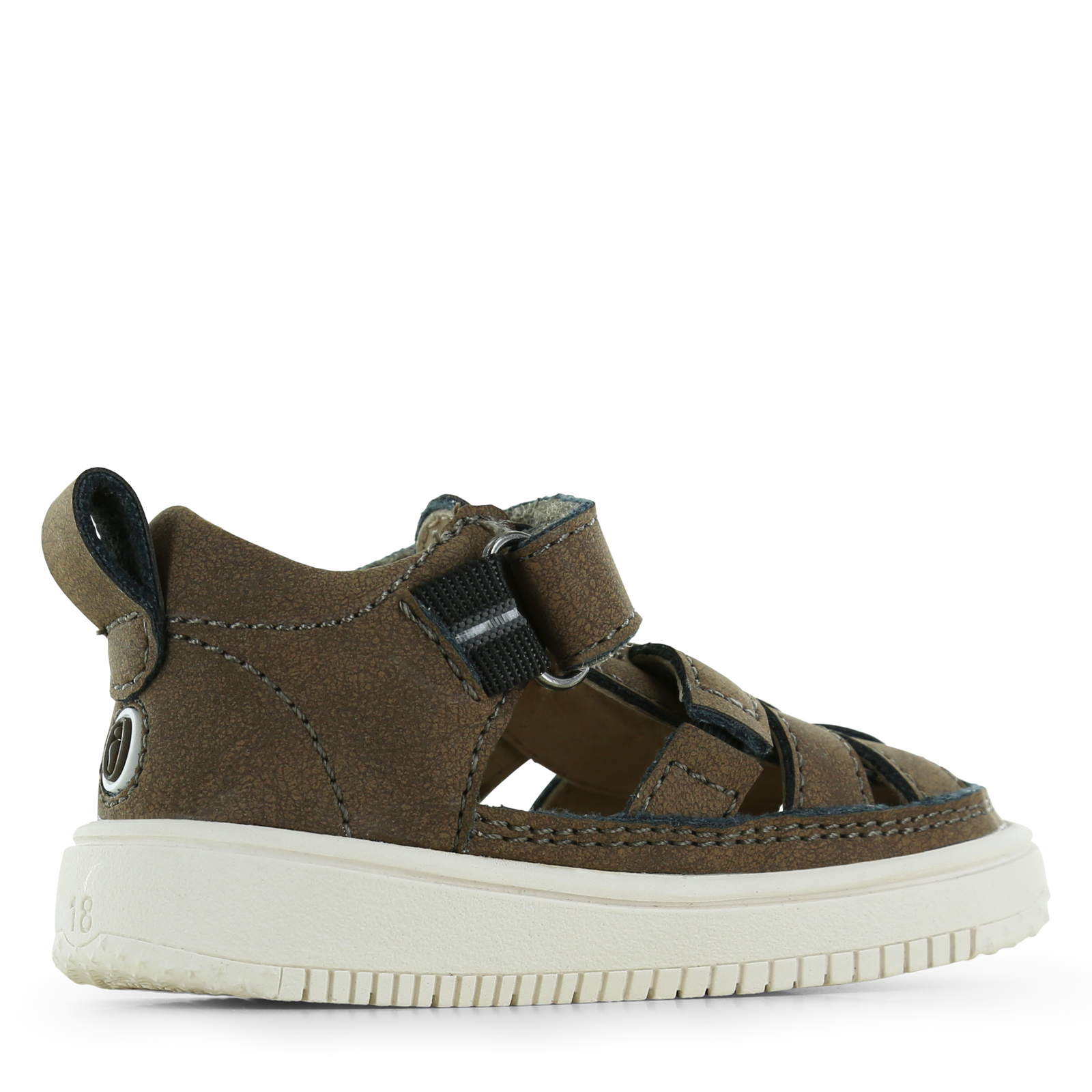 Shoesme donker taupe sandaaltje Microfiber leer | Jongens schoenen
