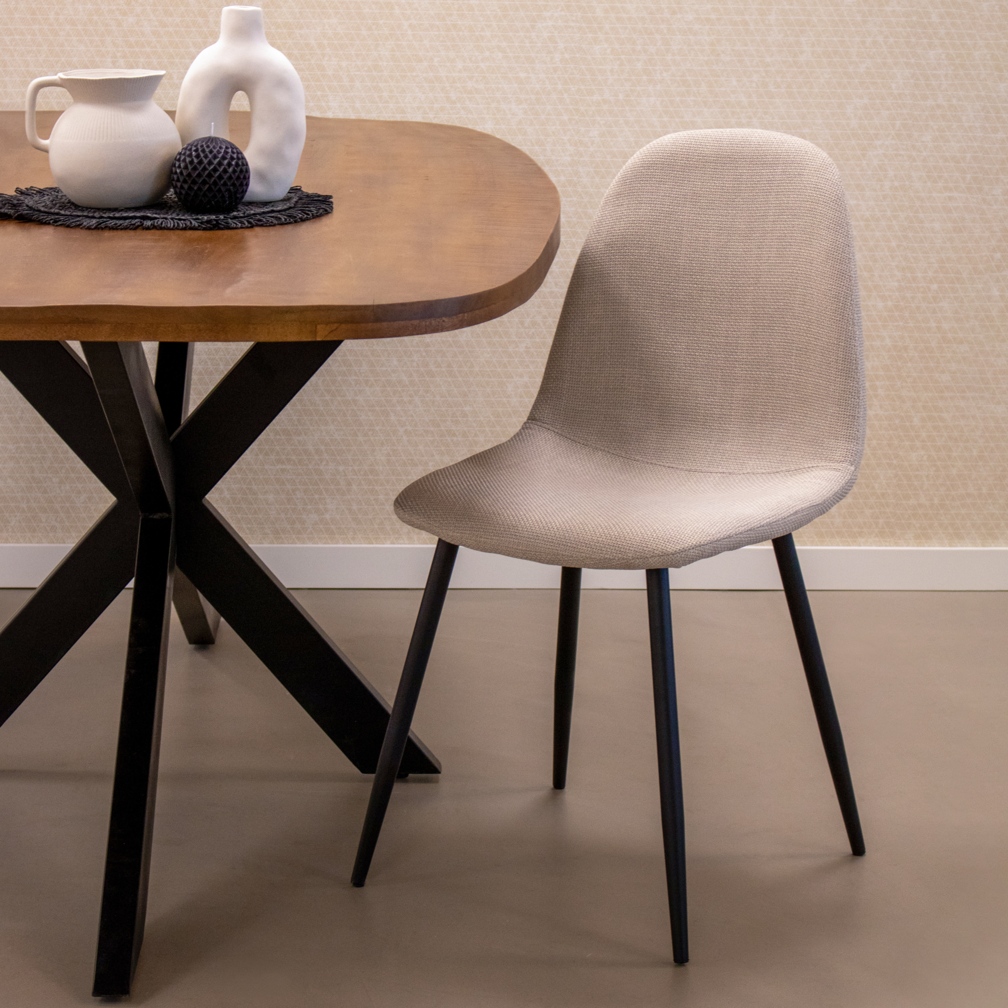 Eetkamerstoel Noor beige