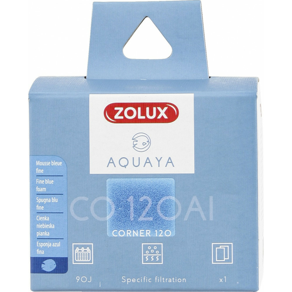 Filtre pour pompe corner 120, filtre co 120 al mousse bleue fine x1. Pour a