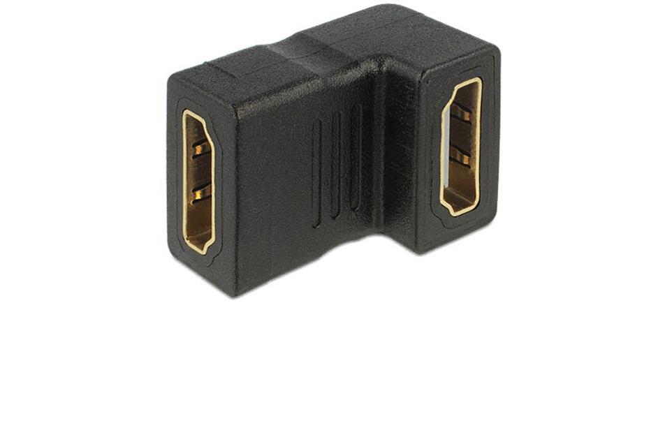 Adapter 90° unten gewinkelt HDMI - HDMIDelock Adapter HDMI Buchse zu HDMI Buchse 90° unten