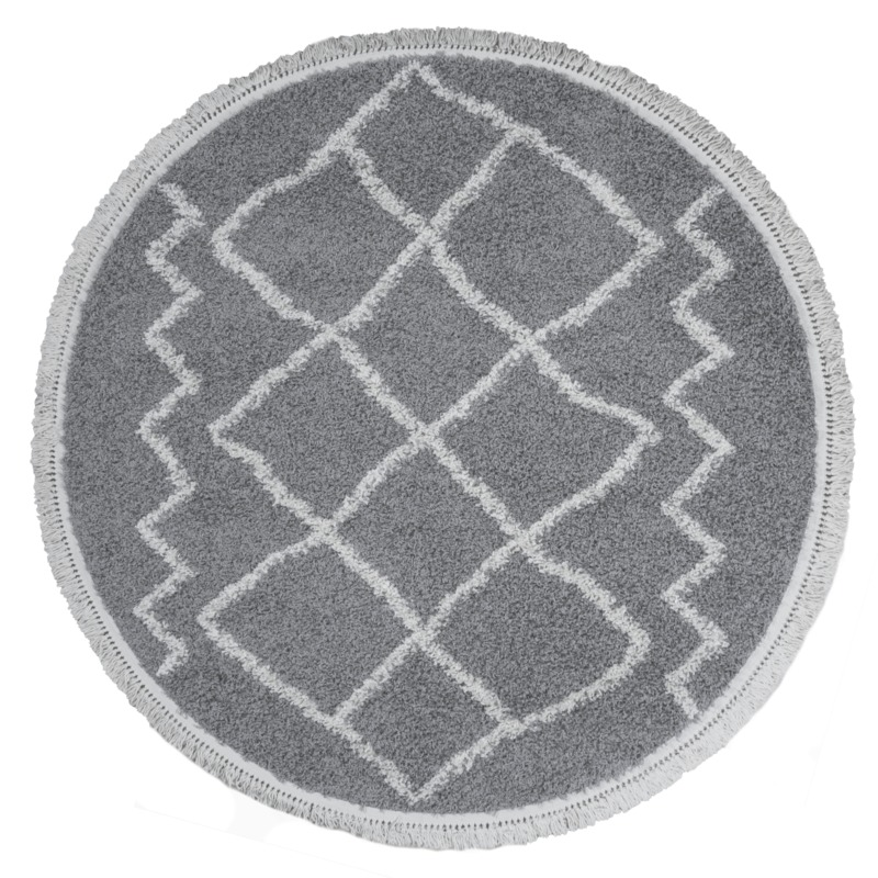 Rond vloerkleed Marrakesh Grey ø80