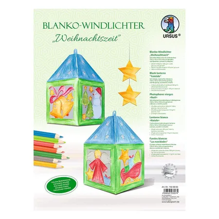 URSUS Windlichter Weihnachtszeit, blanko