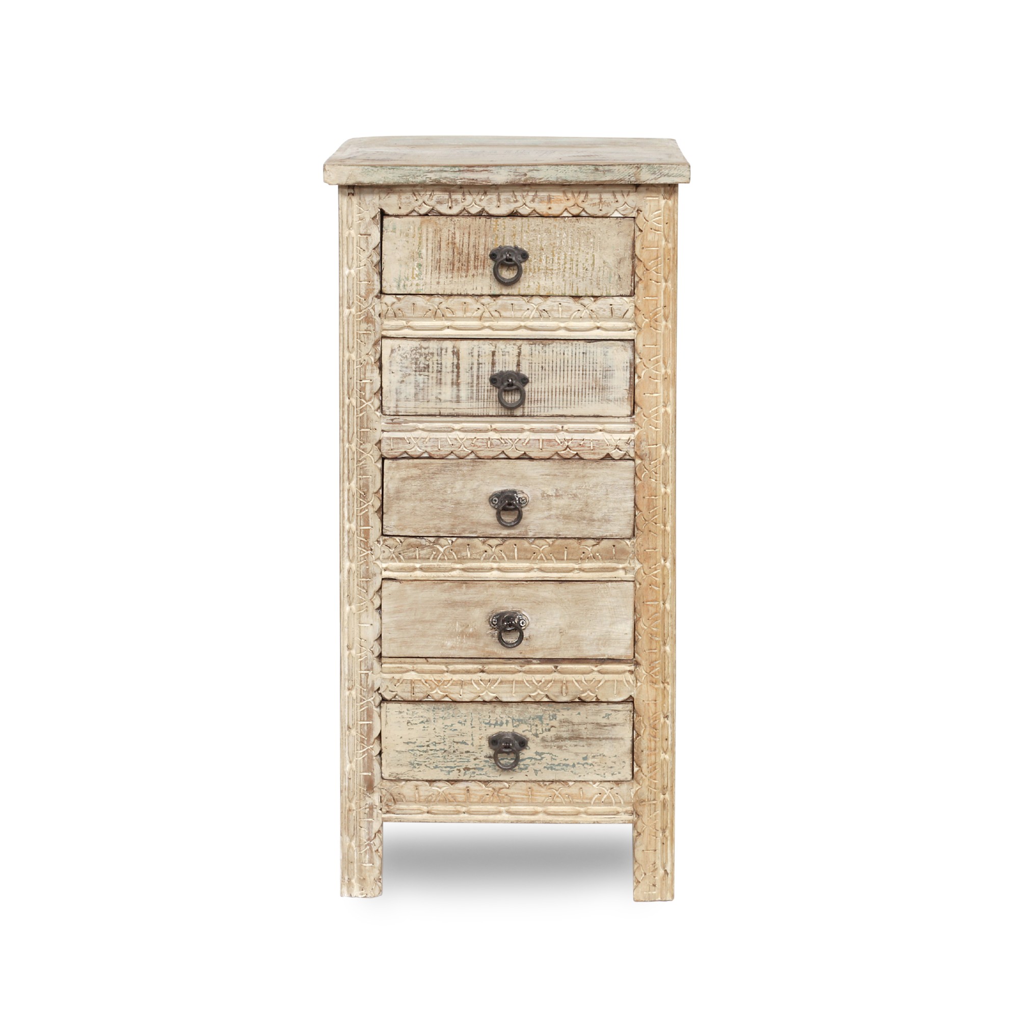 Schränkchen 'Gaveta' mit 5 Schubladen, H 93 cm, B 45 cm, L 37 cm von fischer's lagerhaus