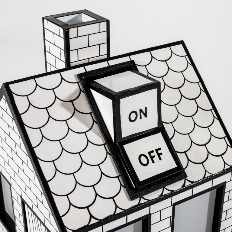 Seletti On-Off tafellamp zwart/wit