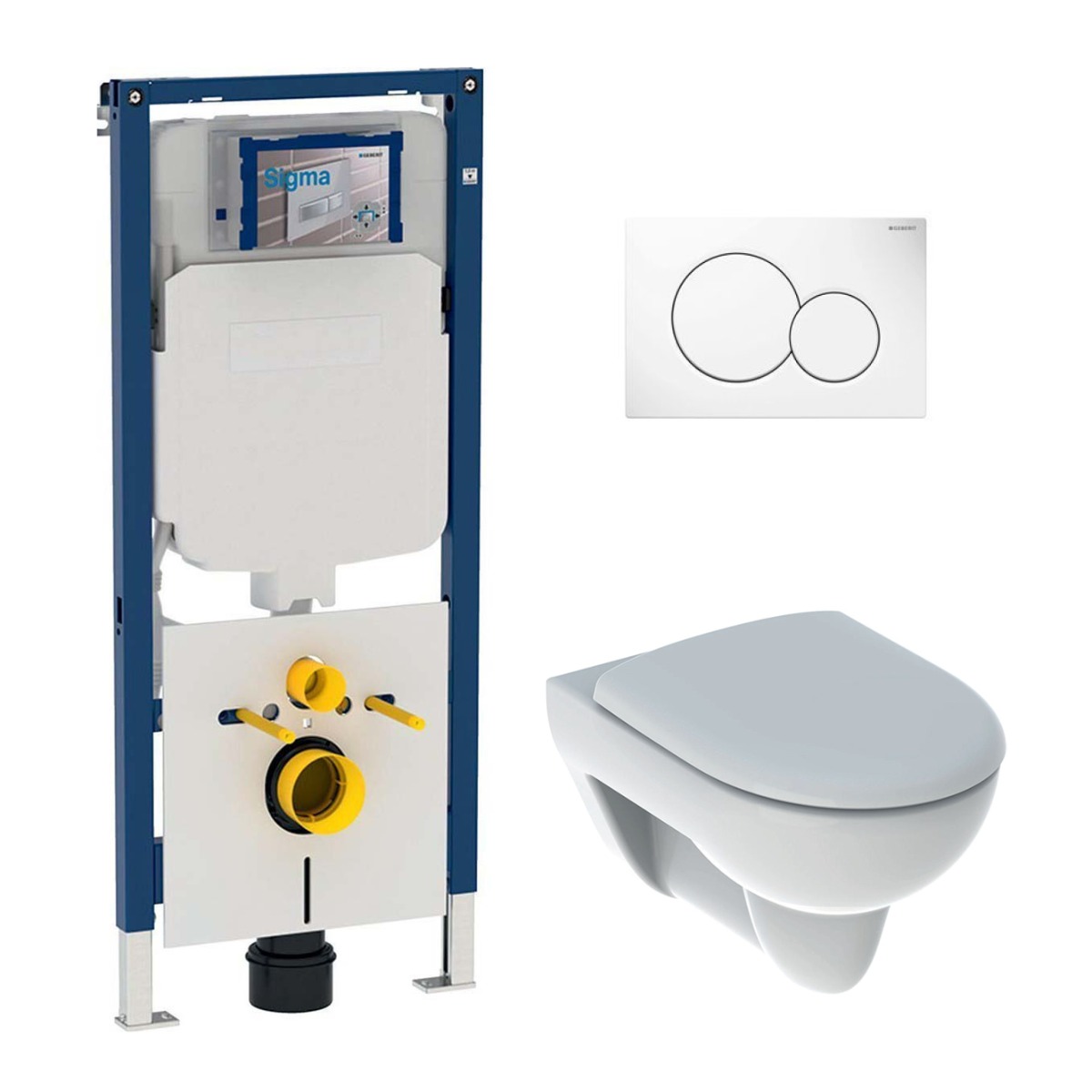 Geberit UP720 toiletset met Geberit Renova Rimfree toilet en softclose zitting