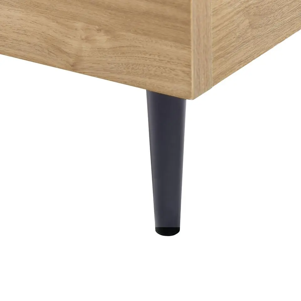 LIMANTON - Bed - Goudbruin - 140 x 200 cm - Kunstleer