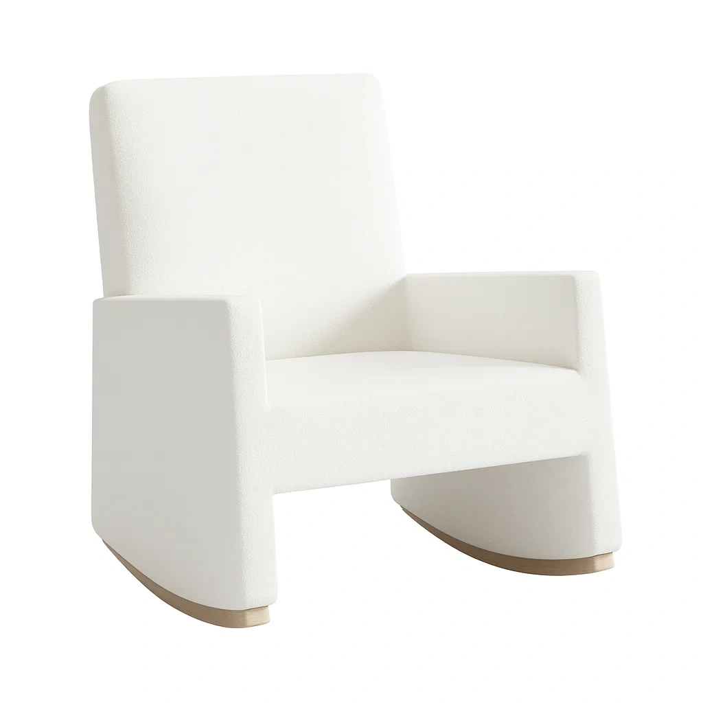 Rocking-chair en polyester blanc