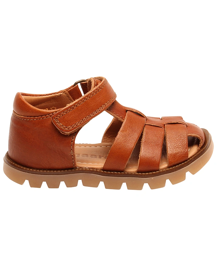 Leder-Sandalen BEKA mit Zehenschutz in cognac