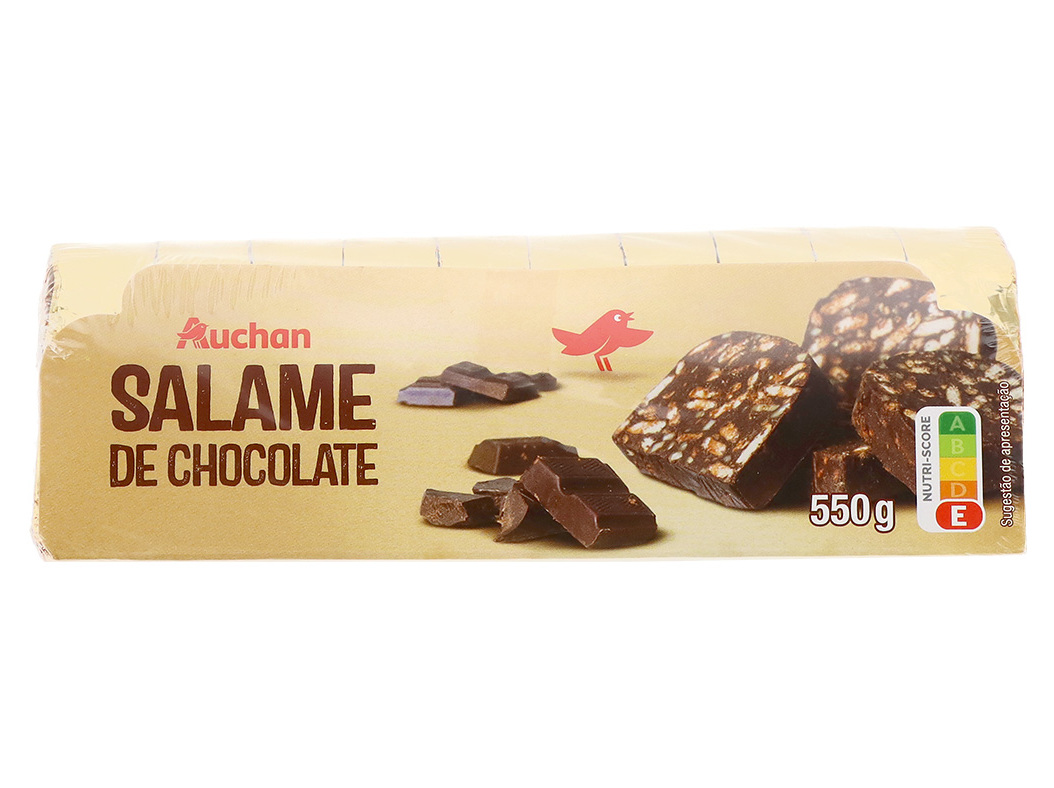 SALAME DE CHOCOLATE AUCHAN FATIAS 550G