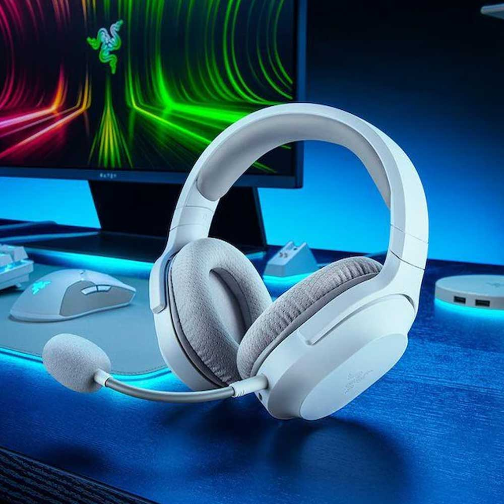 Barracuda X (2022) 2.4GHz USB C   Bluetooth Gaming Kopfhörer Over-Ear Stereo Headset mit Mikrofon (RZ04-04430200-R3M1) - Mercury (Weiss)