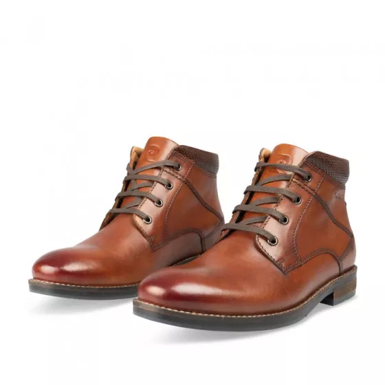 Bottines COGNAC PIERRE CARDIN