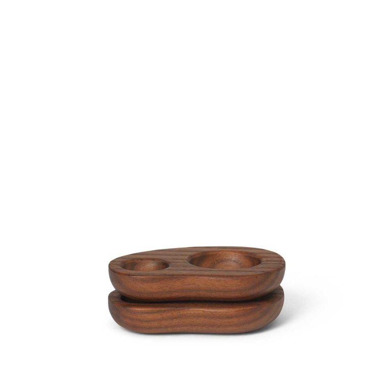 Ferm Living Cairn eierdopje set van 2 eiken