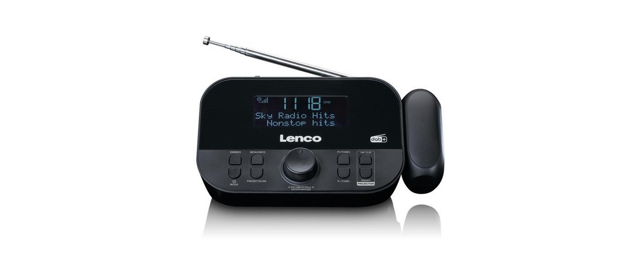Radiowecker CR-615BK SchwarzDAB+ und UKW-Radio mit Zeitprojektion