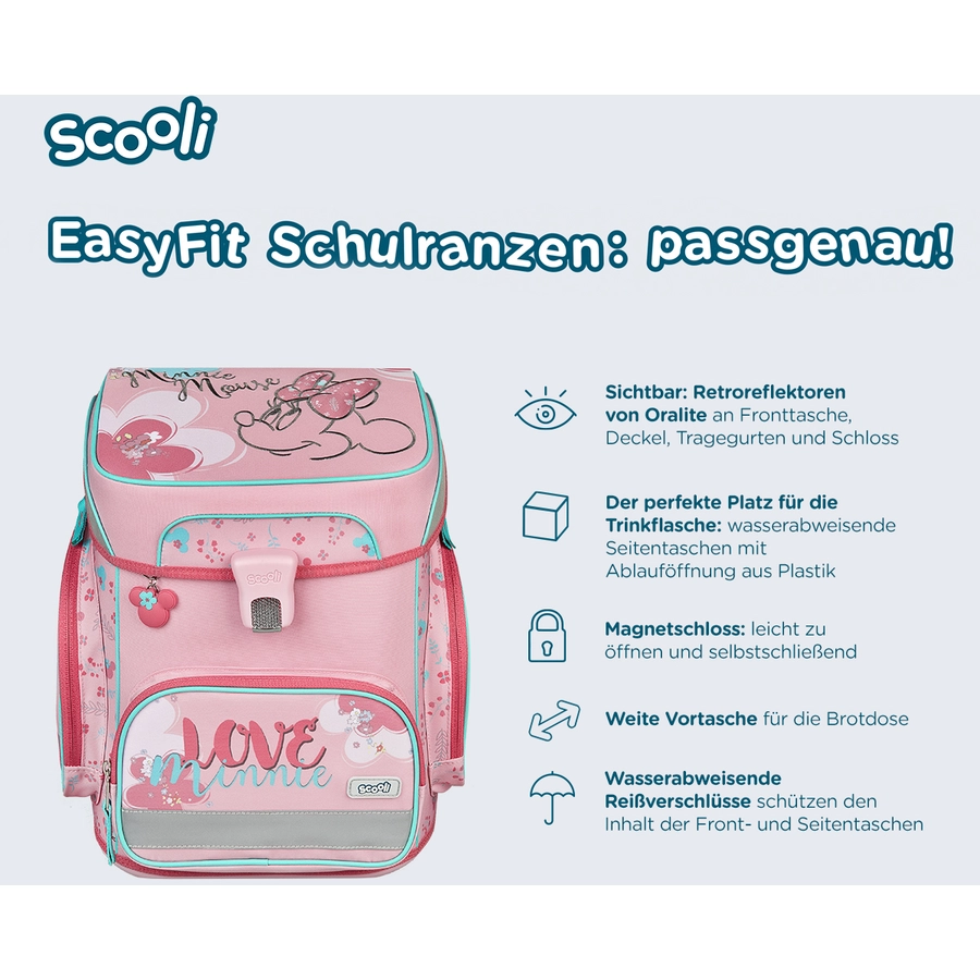 Scooli EasyFit Schulranzen - Set Minnie Mouse