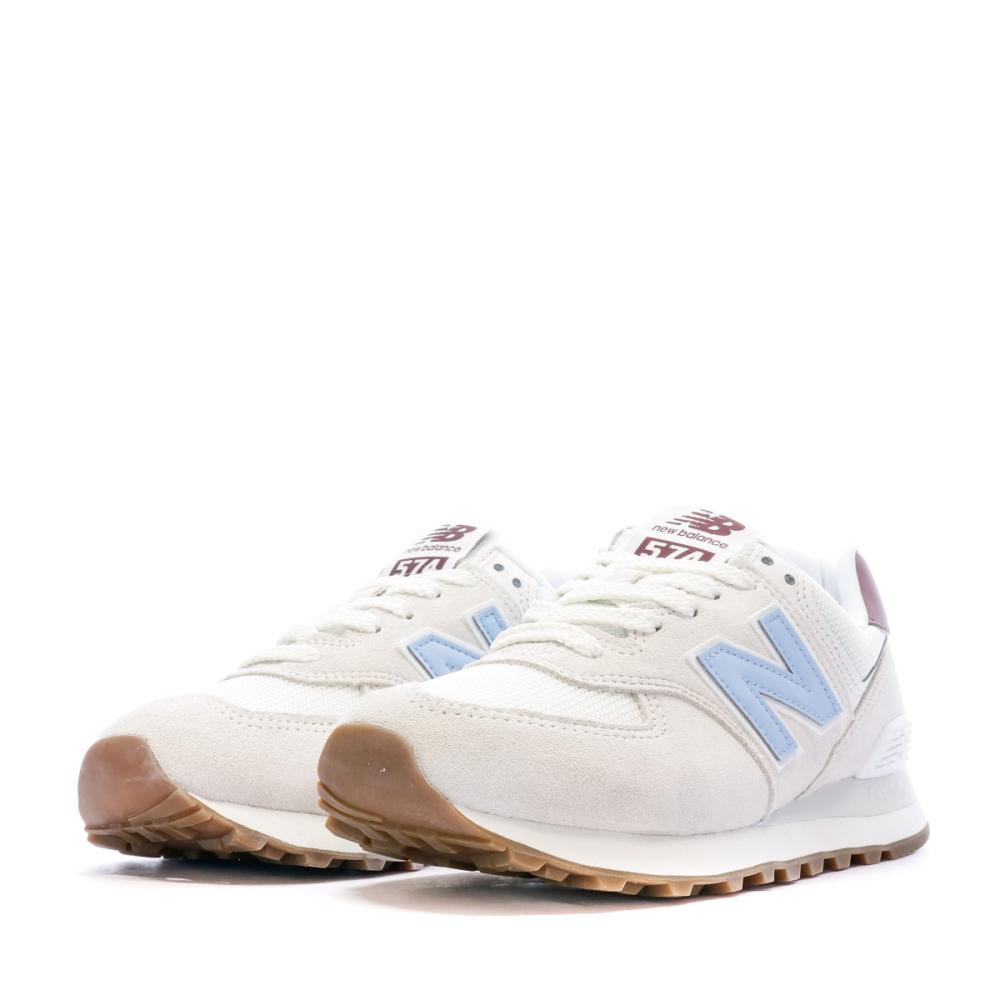 New Balance WL574 Baskets Ecrus Femme New Balance