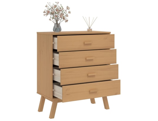 VIDAXL - Armoire à tiroirs olden marron bois de pin solide