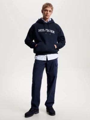 Moletom com capuz bordado Hilfiger Monotype