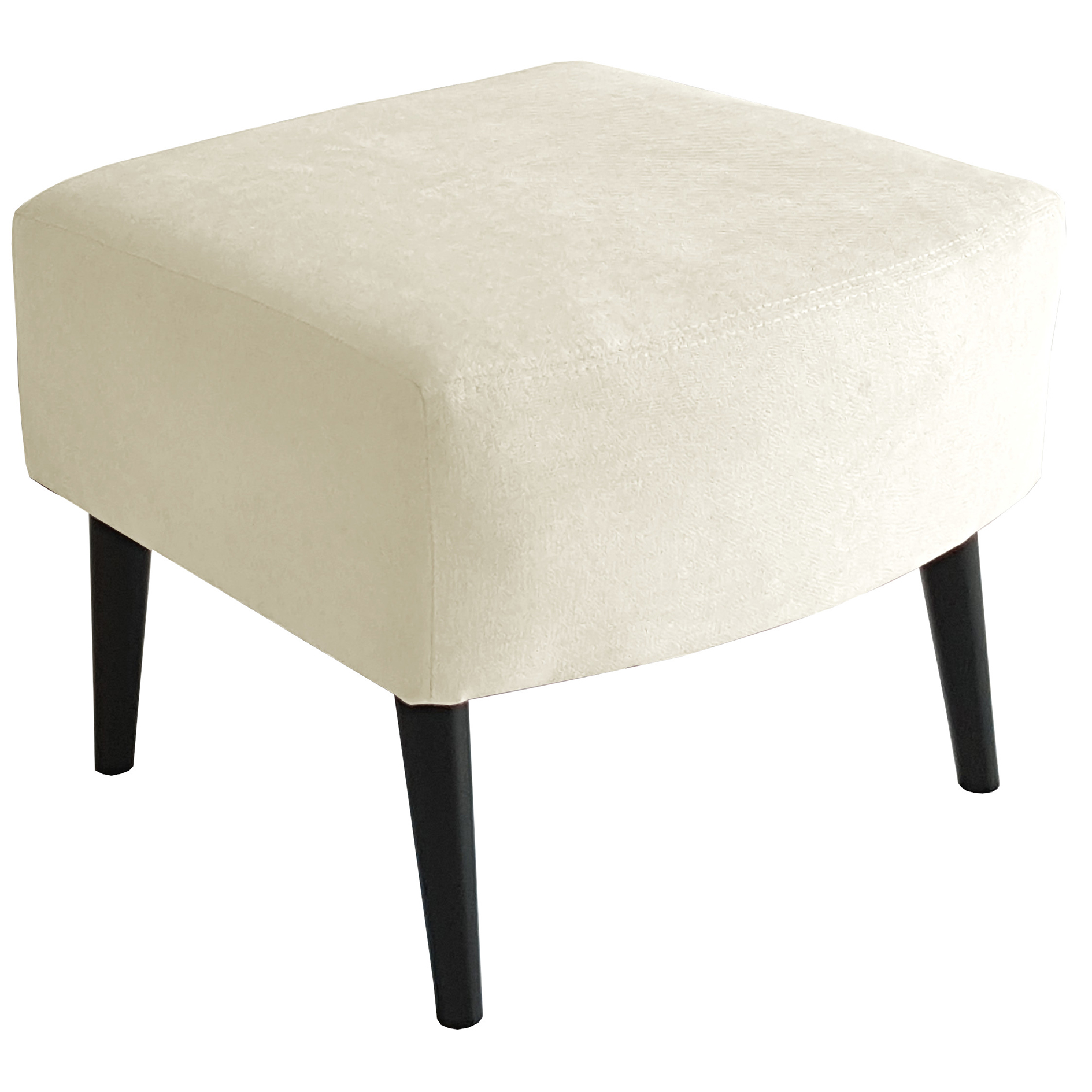 Hocker - ivory - Wellenfederung - Cord