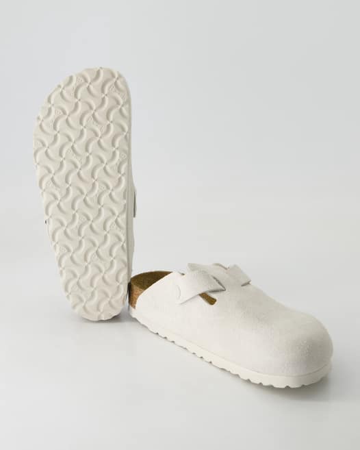 Birkenstock Boston Pantoletten in Weiß