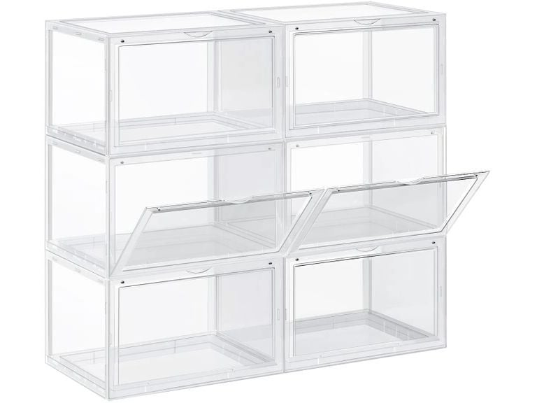 Songmics Schuhschrank 6-er Set Transparent Schuhboxen