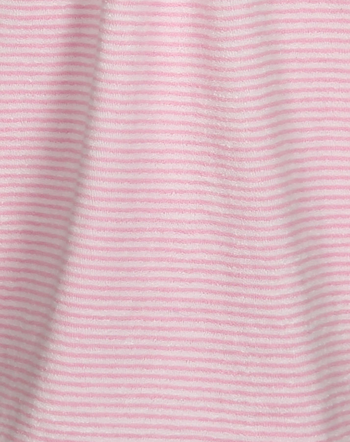 Frottee-Bademantel GIRLY geringelt in rosa/weiß