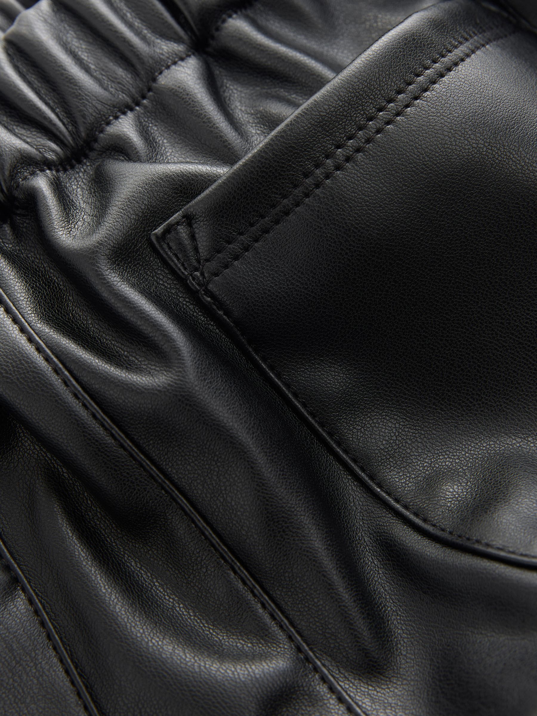 Zwart - Coated Pullon Barrel Trousers (3-16yrs)