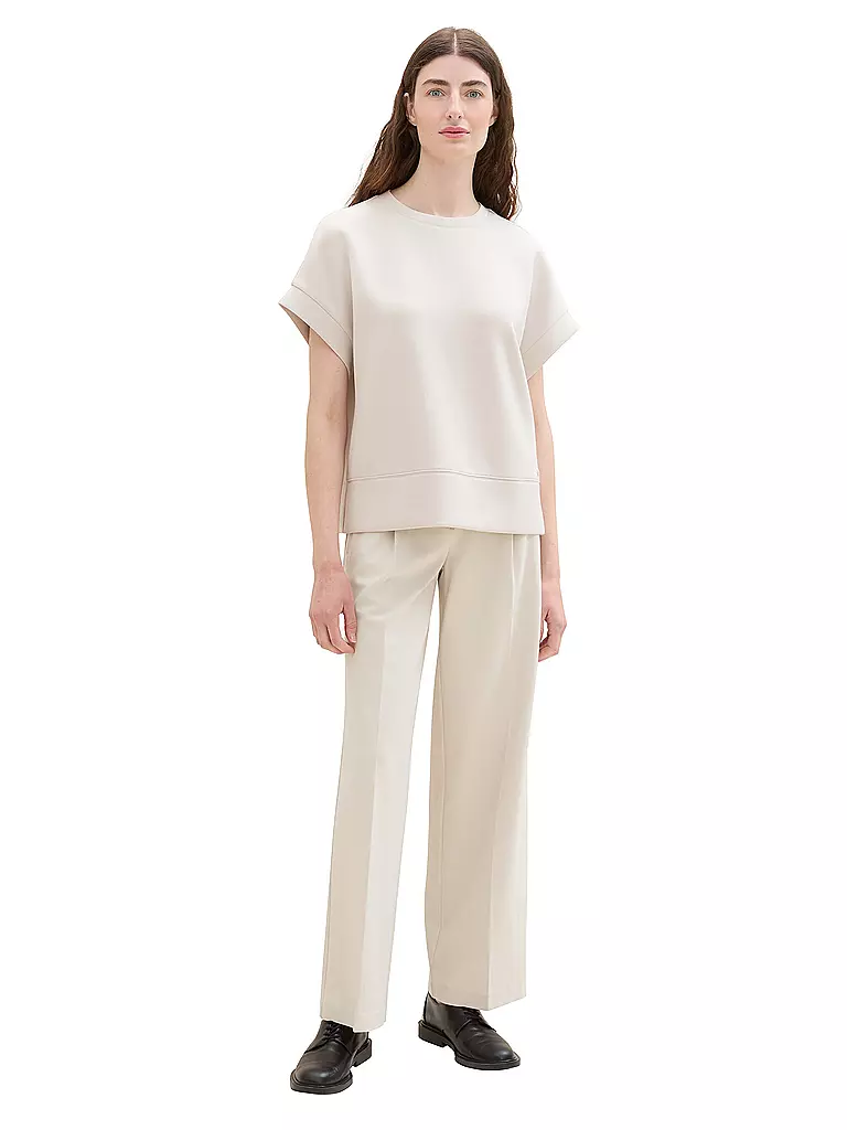 TOM TAILOR Hose Wide Leg LEA beige