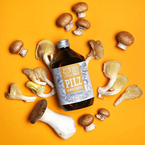 Bouillon de champignons et légumes bio - Vegan