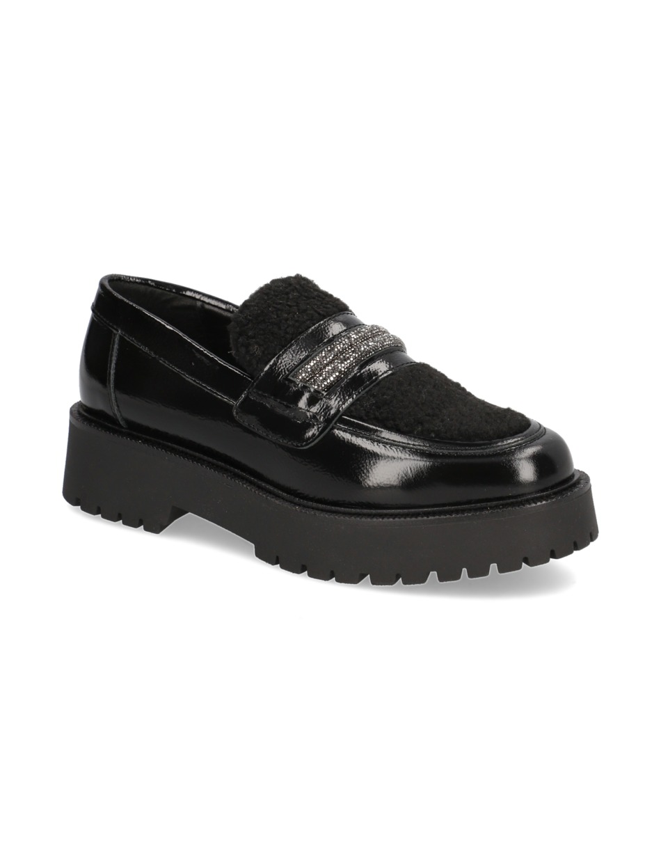 Lederkombination Slipper