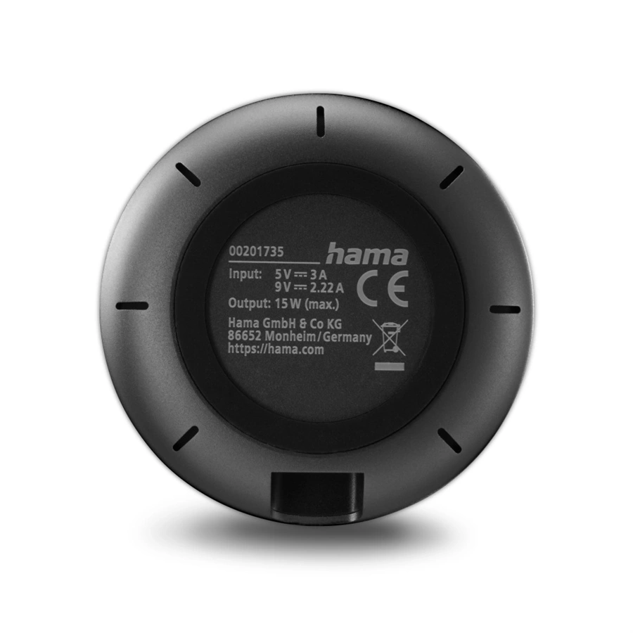(1m) 15W USB C auf MagSafe Ladegerät Magnetischer Qi2 Wireless Charger Ladepad (00201735) - Schwarz