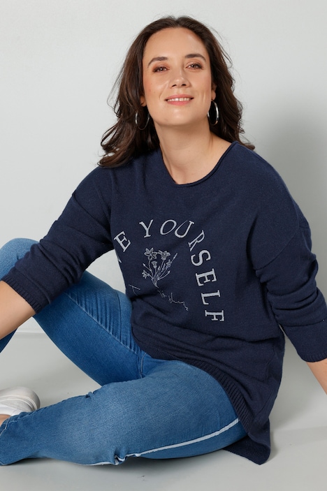 Pullover, Statement, Saum hinten länger